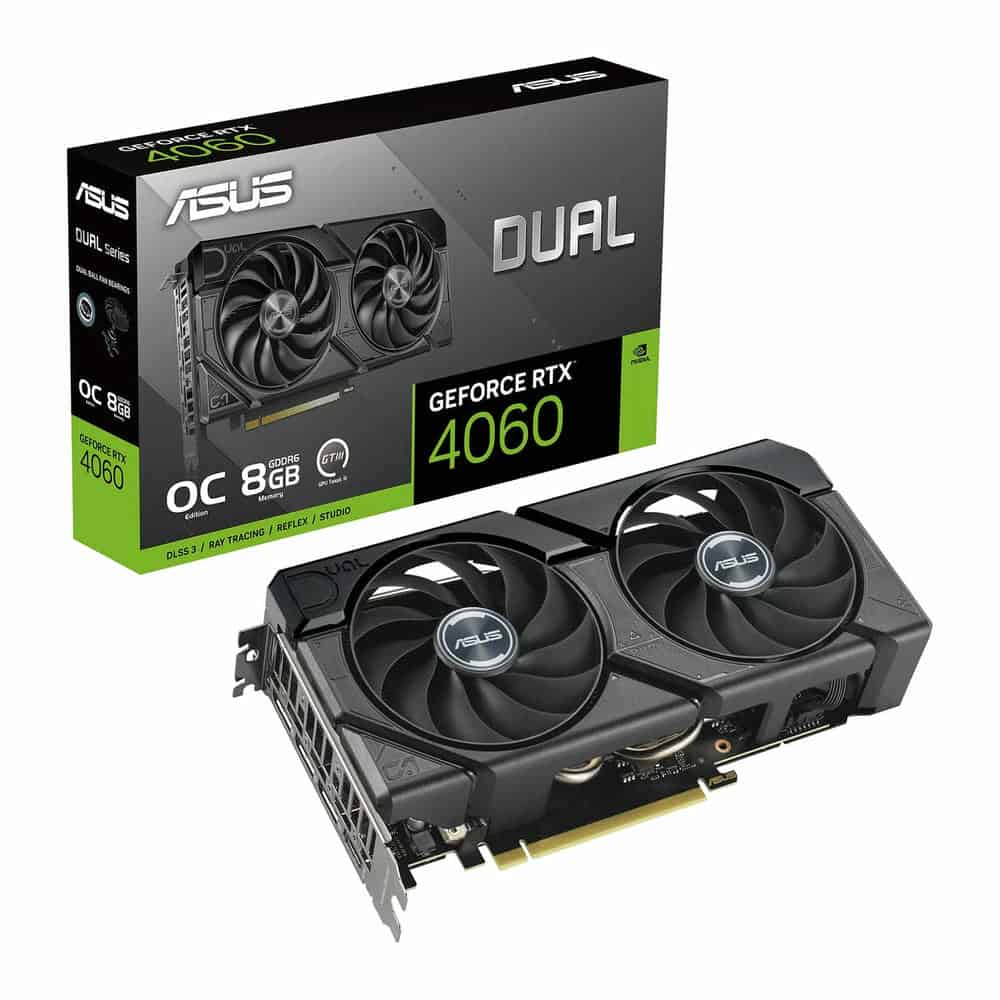 ASUS NVIDIA GeForce RTX 4060 DUAL EVO OC 8GB Ada Lovelace Graphics Card